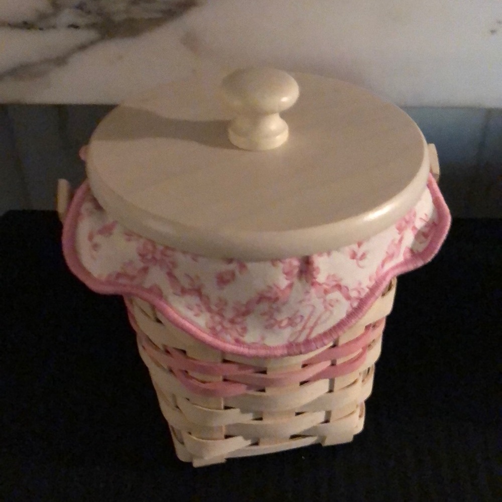 Longaberger Breast Cancer Horizon of Hope Whitewashed Basket Set 2002